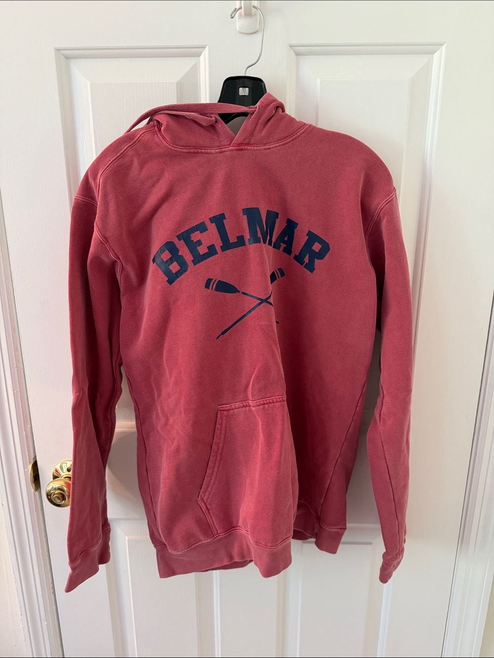 Comfort Colors Washed Red Belmar NJ Pullover Hoodie
